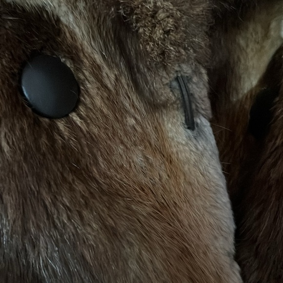 Vintage fur coat Bon Marche muskrat patchwork - Picture 10 of 12